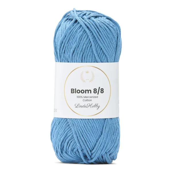 LindeHobby Bloom 8/8 Mercerized Cotton 16 Bleu denim