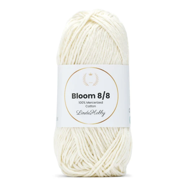 LindeHobby Bloom 8/8 Mercerized Cotton 30 Blanc naturel