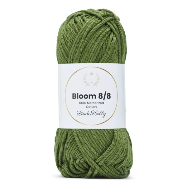 LindeHobby Bloom 8/8 Mercerized Cotton 20 Vert olive