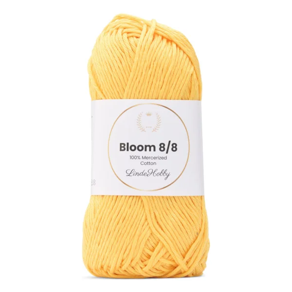 LindeHobby Bloom 8/8 Mercerized Cotton 22 Jaune