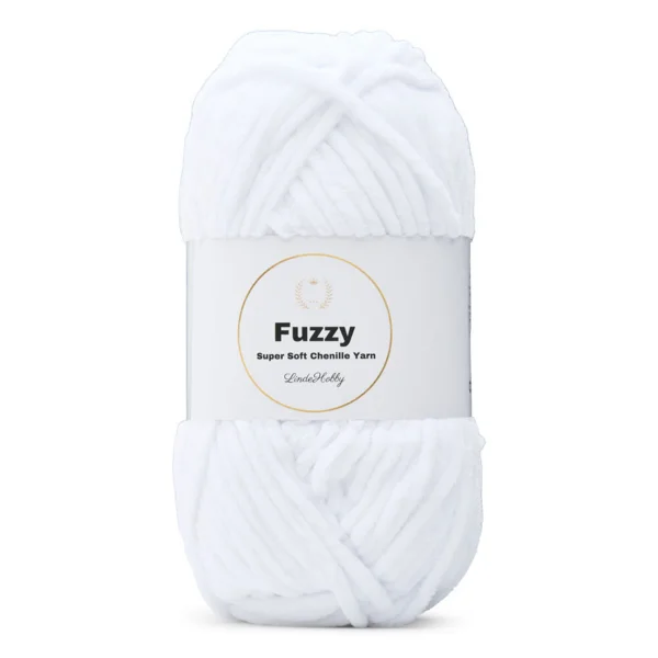 LindeHobby Fuzzy Chenille 01 Wit