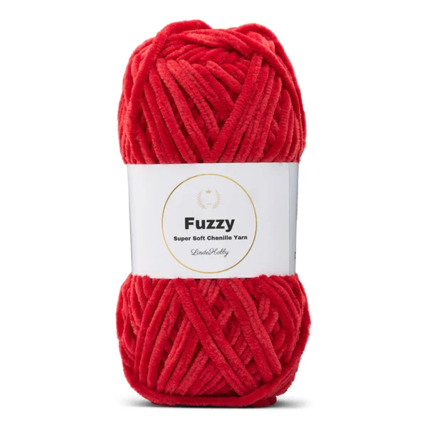 LindeHobby Fuzzy Chenille 27 Robijnrood