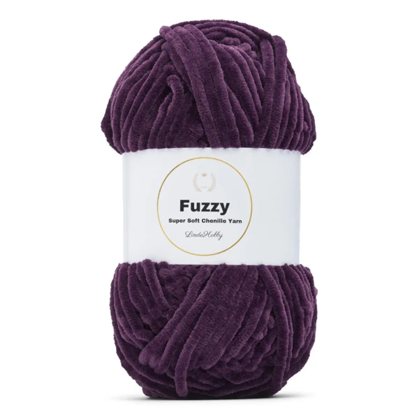 LindeHobby Fuzzy Chenille 15 Pruim