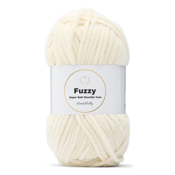 LindeHobby Fuzzy Chenille 10 Crème (Licht beige)