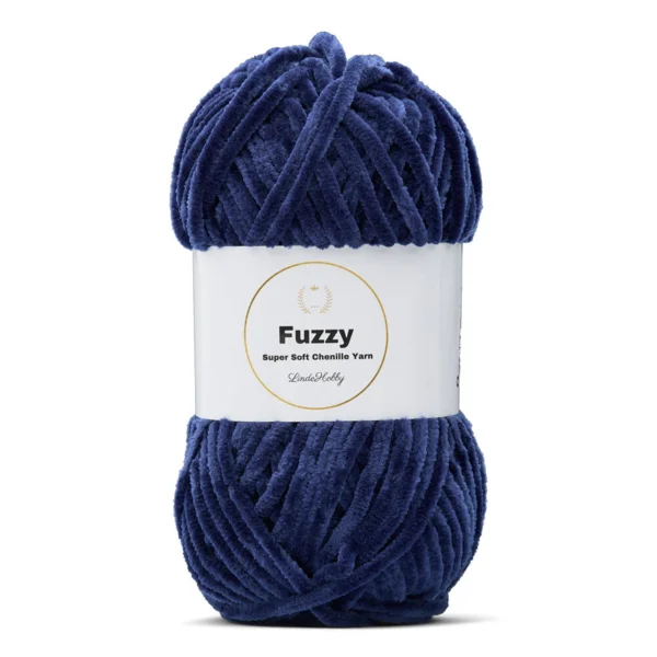 LindeHobby Fuzzy Chenille 17 Marineblauw
