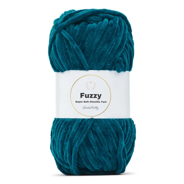LindeHobby Fuzzy Chenille 18 Petrolgroen / Donkerturkoois