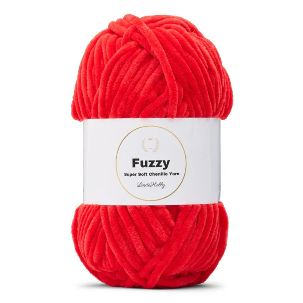 LindeHobby Fuzzy Chenille 11 Bloedrood