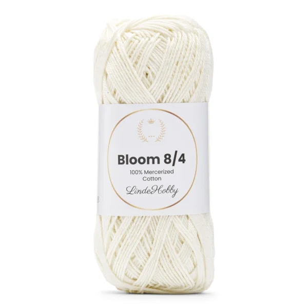 LindeHobby Bloom 8/4 Mercerized Cotton 30 Natuurlijke wit