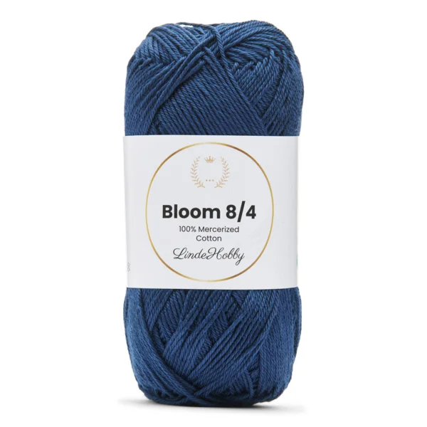 LindeHobby Bloom 8/4 Mercerized Cotton 17 Marineblauw