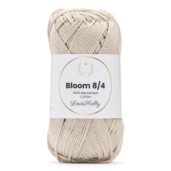 LindeHobby Bloom 8/4 Mercerized Cotton 39 Parelgrijs