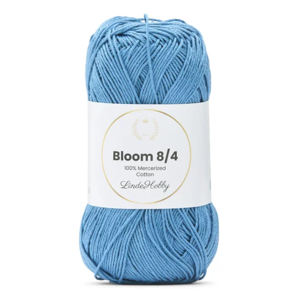 LindeHobby Bloom 8/4 Mercerized Cotton 16 Denimblauw