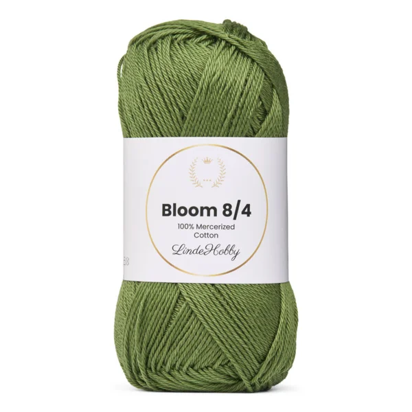 LindeHobby Bloom 8/4 Mercerized Cotton 20 Olijfgroen