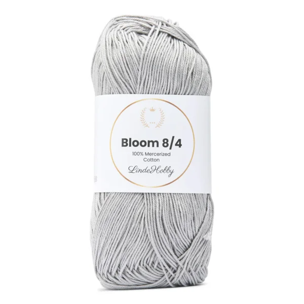 LindeHobby Bloom 8/4 Mercerized Cotton 03 Grijs