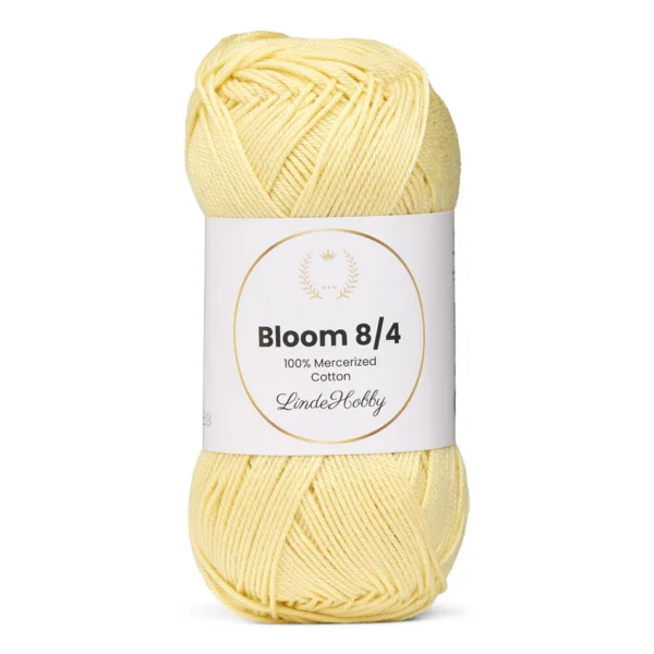 LindeHobby Bloom 8/4 Mercerized Cotton 21 Zachtgeel