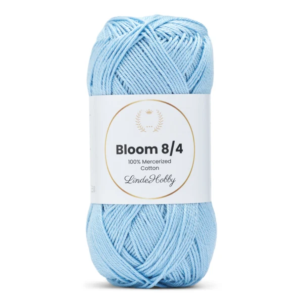LindeHobby Bloom 8/4 Mercerized Cotton 28 Babyblauw