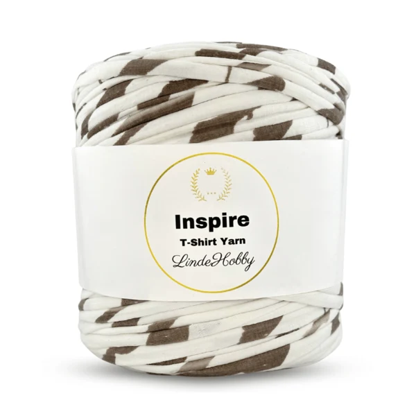 LindeHobby Inspire Print 25 Blanc à rayures brunes
