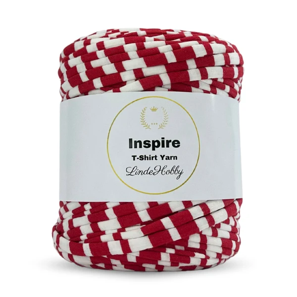 LindeHobby Inspire Print 38 Blanc à rayures rouges