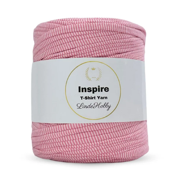 LindeHobby Inspire Print 99 Rose et blanc rayé