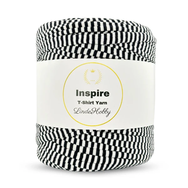 LindeHobby Inspire Print 32 Blanc avec de fines rayures noires