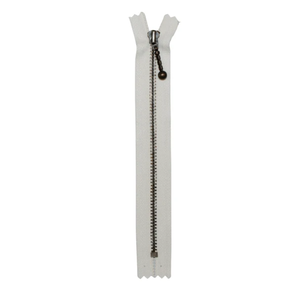 YKK Fermeture Éclair Laiton Antique 4 mm 17 cm 841 Écru