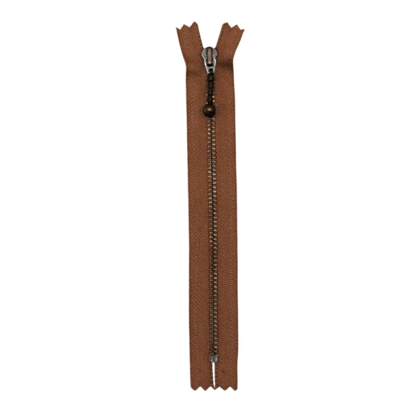 YKK Fermeture Éclair Laiton Antique 4 mm 17 cm 008 Brun clair