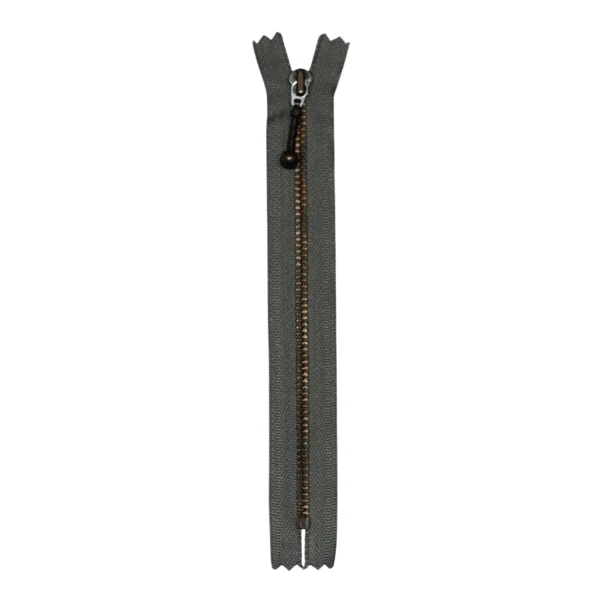YKK Fermeture Éclair Laiton Antique 4 mm 17 cm 135 Gris moyen