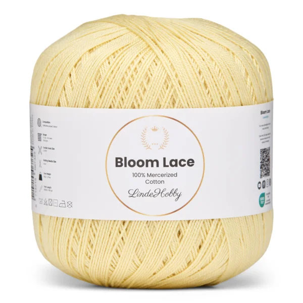 LindeHobby Bloom Lace Mercerized Cotton 21 Jaune doux