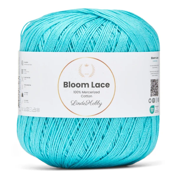 LindeHobby Bloom Lace Mercerized Cotton 15 Turquoise