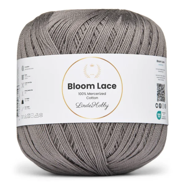 LindeHobby Bloom Lace Mercerized Cotton 04 Fumé