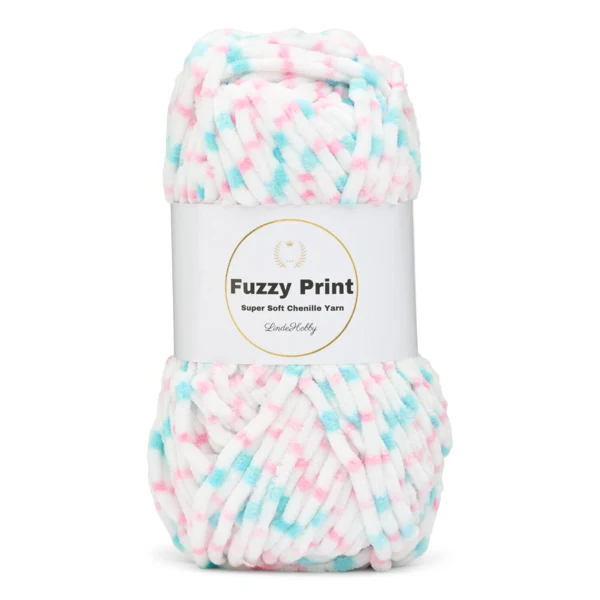 LindeHobby Fuzzy Chenille Print 07 Doux rêves