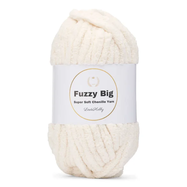LindeHobby Fuzzy Chenille BIG 10 Crème (beige clair)