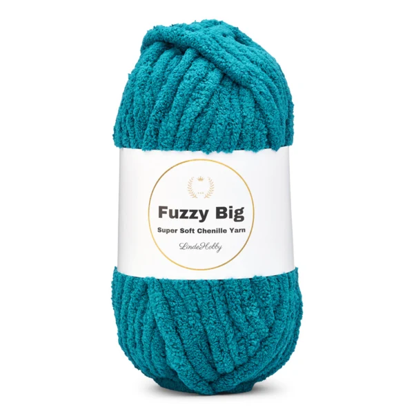LindeHobby Fuzzy Chenille BIG 18 Vert pétrole / turquoise foncé