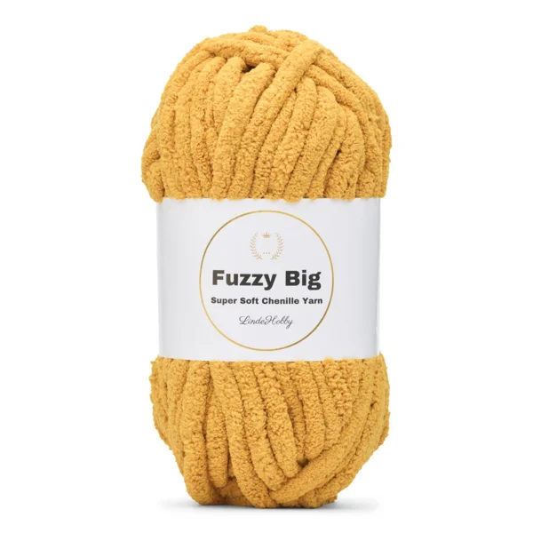 LindeHobby Fuzzy Chenille BIG 16 Moutarde