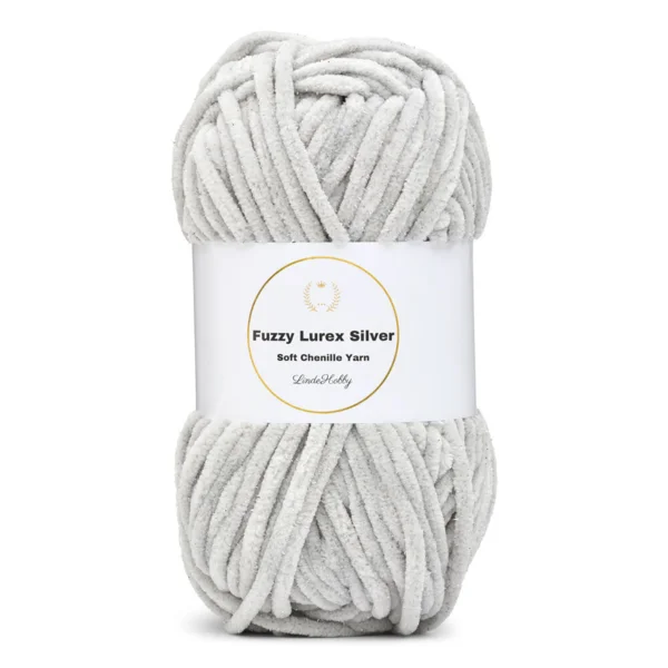 LindeHobby Fuzzy Chenille Silver Lurex 42 Métal canon