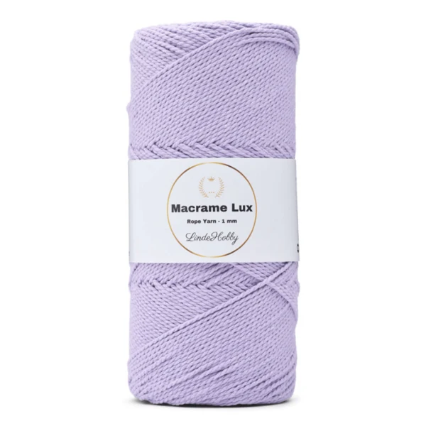LindeHobby Macrame Lux, Macramékoord, 1 mm 14 Paars