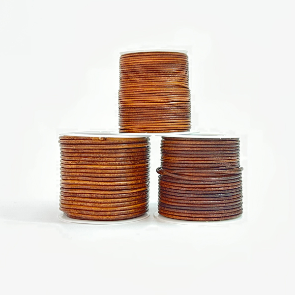 HobbyArts Cordon en cuir, 10 m, Nature Foncé