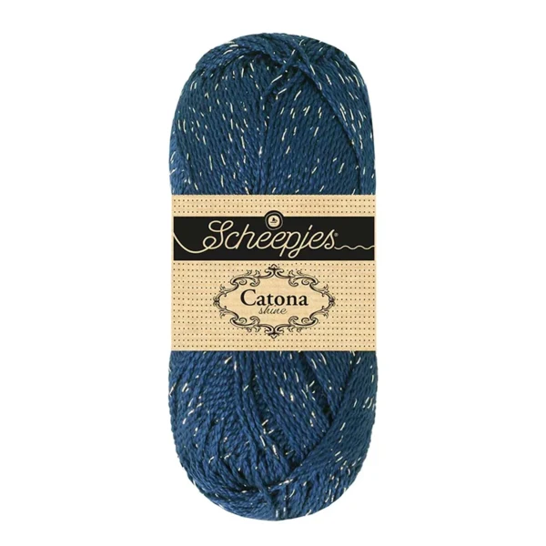 Scheepjes Catona Shine 527-S Midnight - Silver