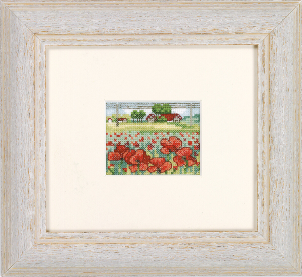 Kit de Broderie Champ de Coquelicots 6,5 x 5 cm