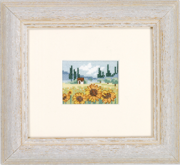 Kit de Broderie Champ de Tournesols 6,5 x 5 cm