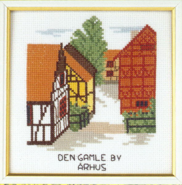 Kit de broderie La vieille ville 15 x 15 cm