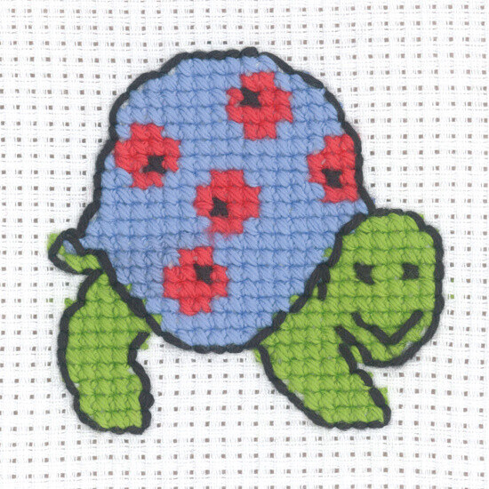 Borduurpakket Schildpad 8 x 8 cm