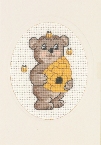 Kit de broderie Ours abeille 9 x 13 cm