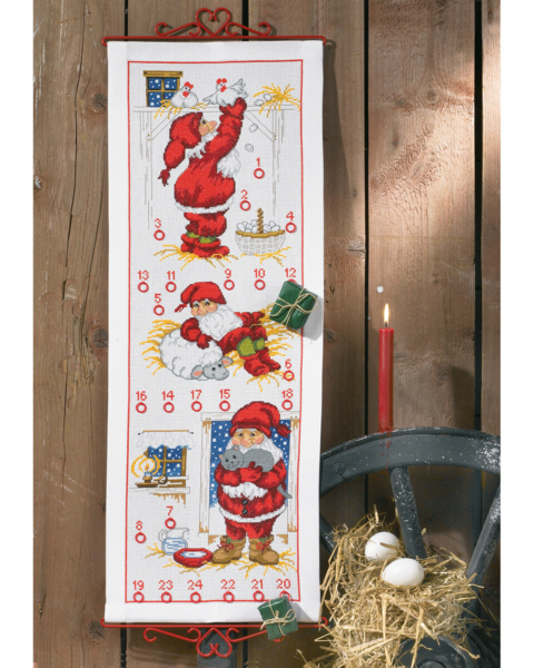 Borduurpakket Kabouters in de stal 5125/32 32 x 85 cm