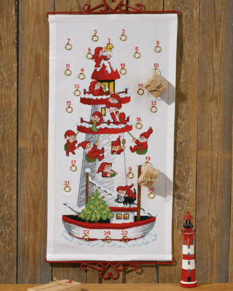 Borduurset Kerstman Vuurtoren B5125/35 35 x 68 cm