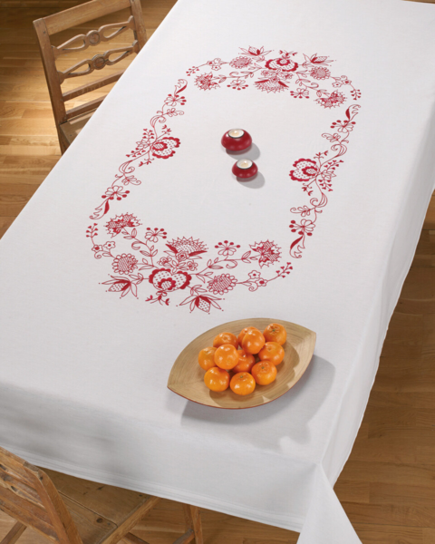 Borduurpakket Almue in rood 150 x 220 cm