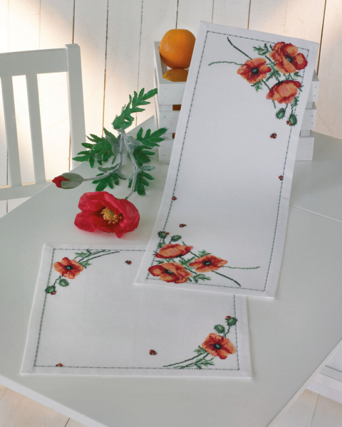 Kit de Broderie Coquelicot 24 x 66 cm