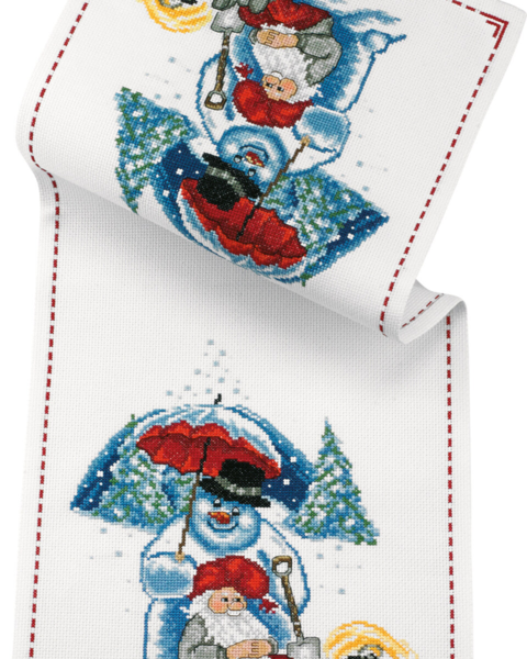 Kit de broderie chemin de table Frost 26 x 64 cm