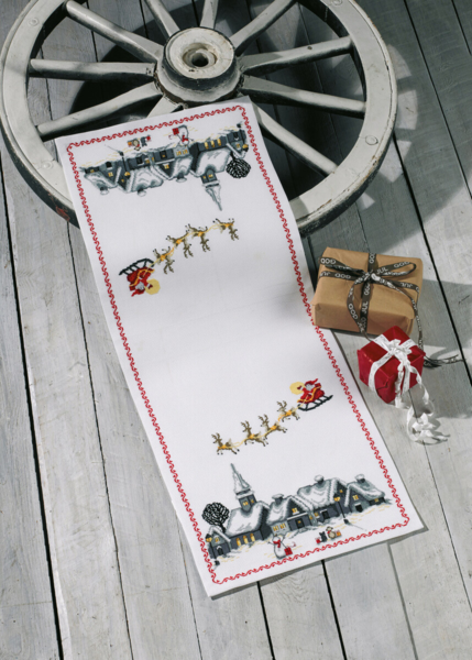 Kit de broderie Le traîneau du Père Noël 34 x 87 cm