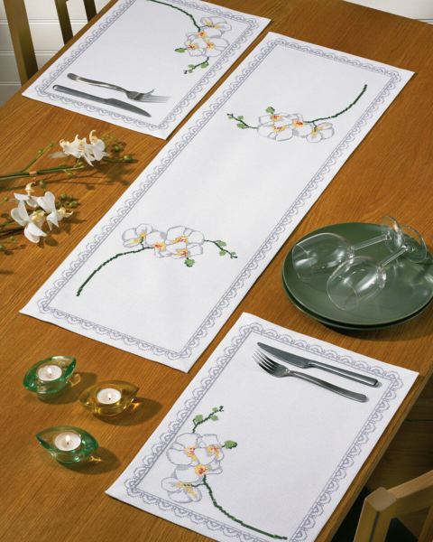 Kit de Broderie Orchidée 31 x 94 cm