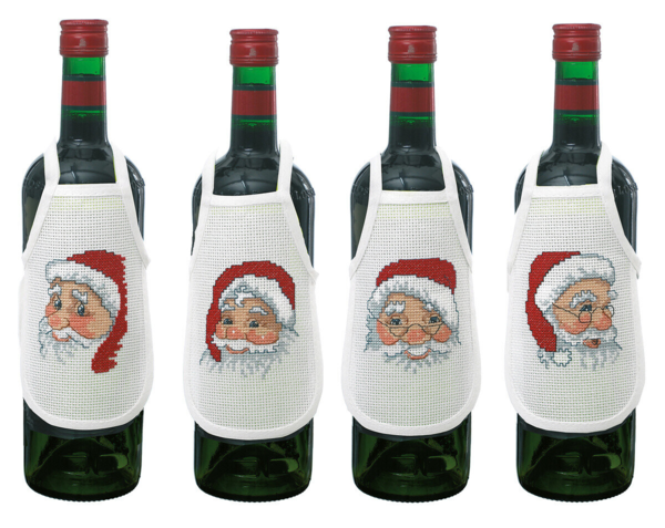 Kit de broderie 4 têtes de lutin 10 x 15 cm